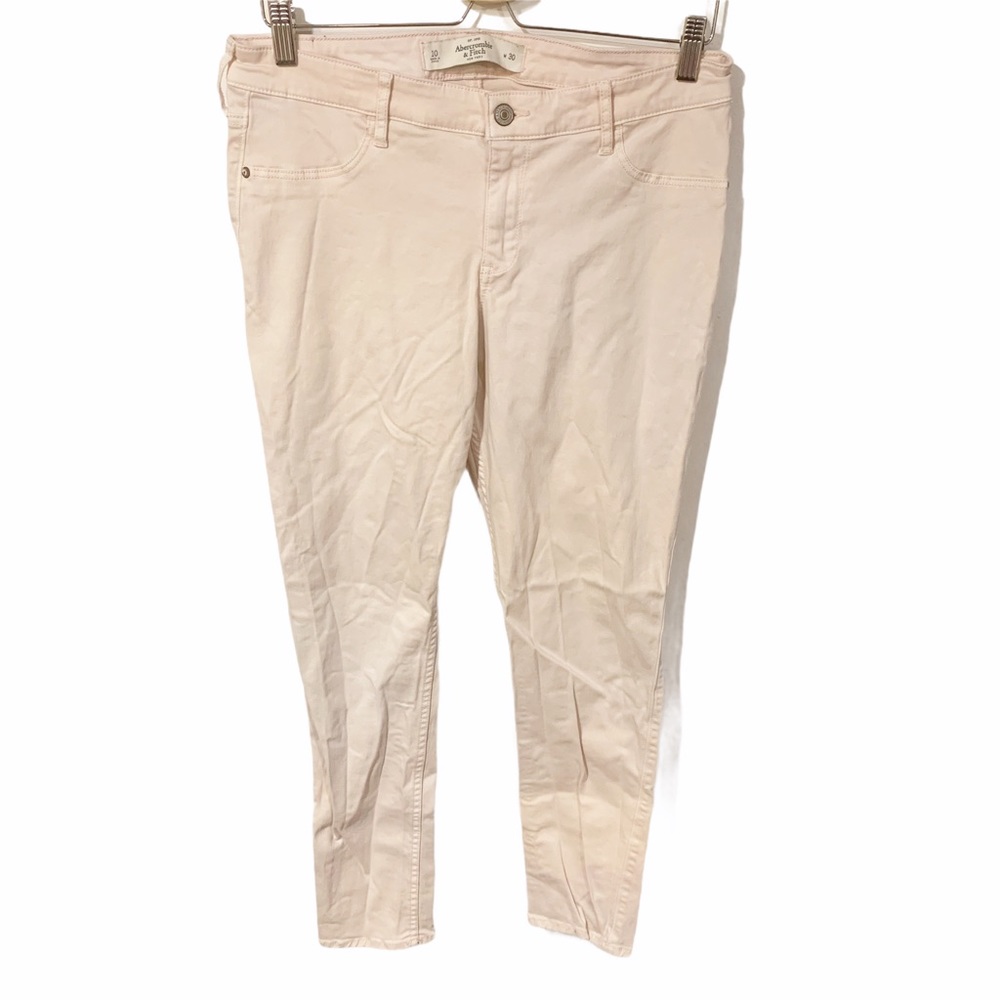 Abercrombie & Fitch Size 10 Light Pink Skinny Cotton Jean